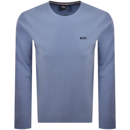Product image for BOSS Waffle T Shirt Light Pastel Blue