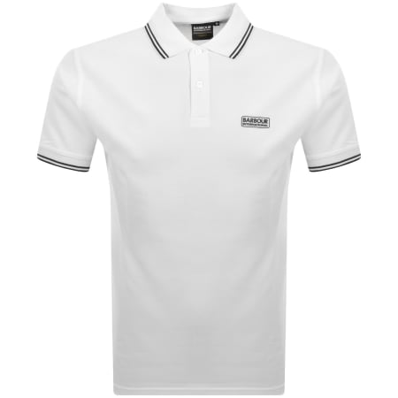 Product image for Barbour International Tipped Polo T Shirt White