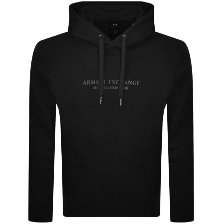Product image for Armani Exchange Logo Hoodie Black