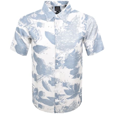 Product image for Armani Exchange Short Sleeve Shirt Blue
