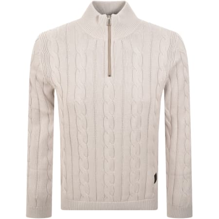 Product image for Paul Smith Half Zip Knit Jumper Cream