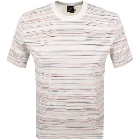 Product image for Paul Smith Stripe Logo T Shirt White