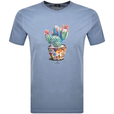 Product image for Paul Smith Cactus T Shirt Blue