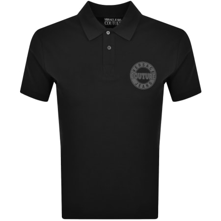 Product image for Versace Jeans Couture Round Logo Polo Black