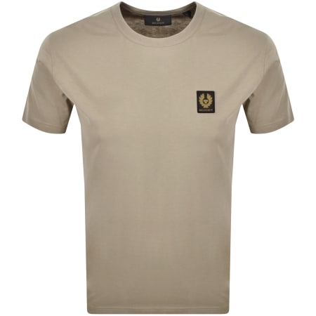 Product image for Belstaff Featherweight Logo T Shirt Dark Sand