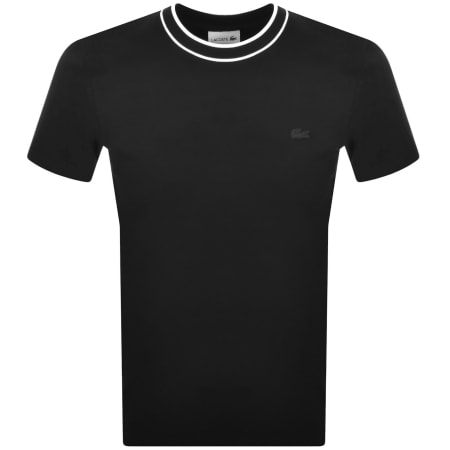 Product image for Lacoste Crew Neck Pique T Shirt Black