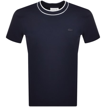 Product image for Lacoste Crew Neck Pique T Shirt Navy