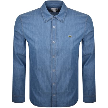 Product image for Lacoste Long Sleeved Woven Shirt Blue