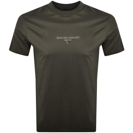 Product image for Emporio Armani Logo T Shirt Green