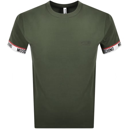 Product image for Moschino Short Sleeve Tape T Shirt Green