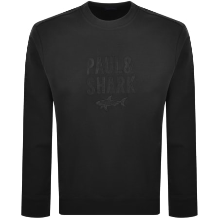 Product image for Paul And Shark Embroidered Logo Sweatshirt Black