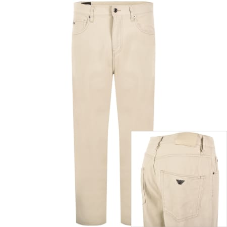 Product image for Emporio Armani J73 Loose Fit Jeans Beige Denim