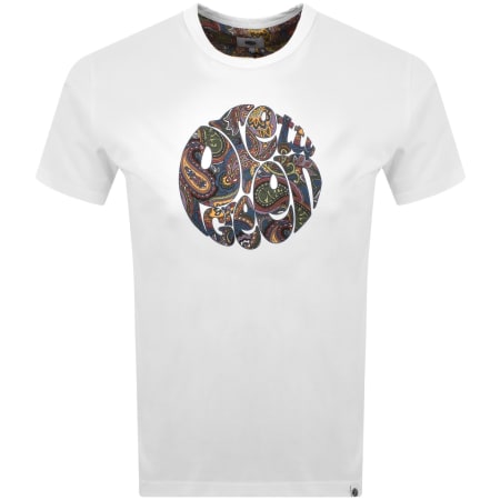 Product image for Pretty Green Paisley Logo T Shirt White