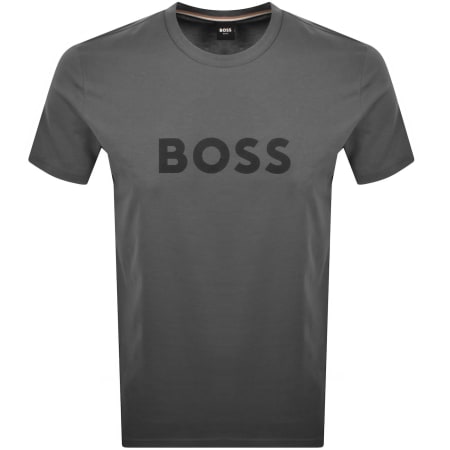 Product image for BOSS Beachwear Logo T Shirt Dark Grey