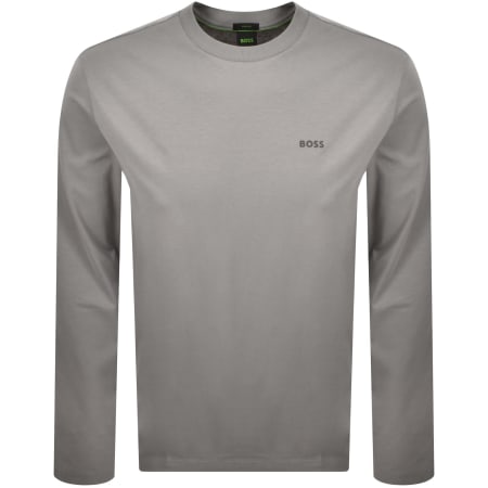 Product image for BOSS Long Sleeved Stretch T Shirt Grey