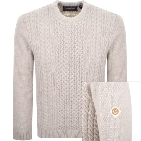 Product image for Henri Lloyd Cable Knit Jumper Grey