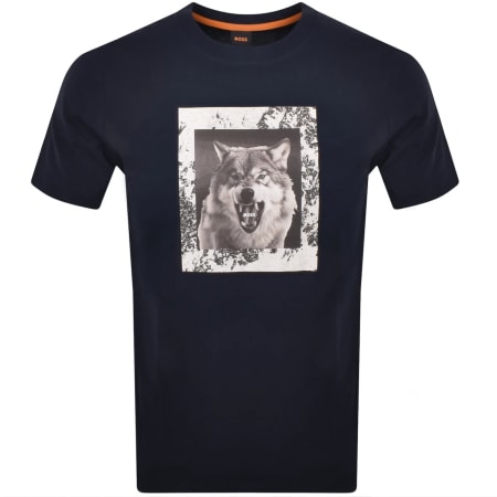 Product image for BOSS Te Lupo T Shirt Navy