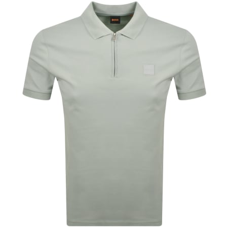Product image for BOSS Passerzip Polo T Shirt Grey