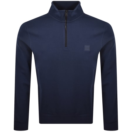 Product image for BOSS Zetrust Half Zip Sweatshirt Blue