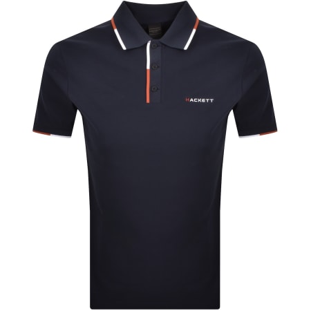 Product image for Hackett Sport Tipped Polo T Shirt Navy