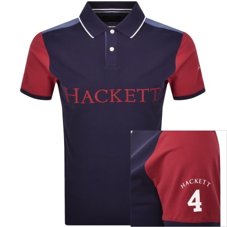 Product image for Hackett Number Polo T Shirt Navy