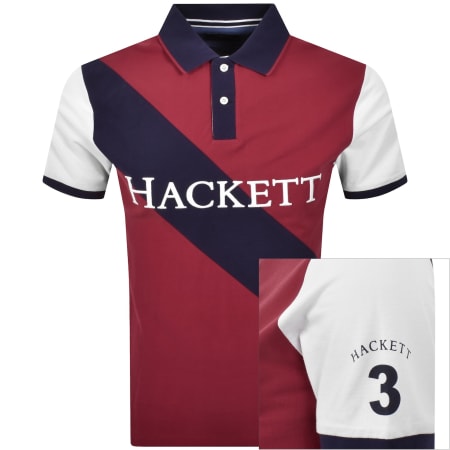 Product image for Hackett Number Polo T Shirt Red