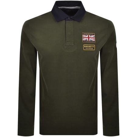 Product image for Hackett Heritage Rally Badges Polo Green