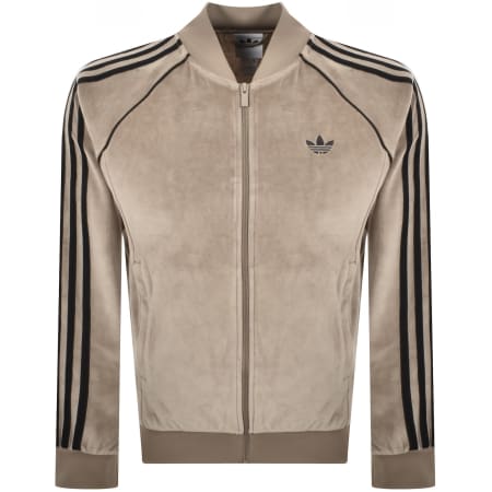 Product image for adidas Originals Velour Track Top Brown