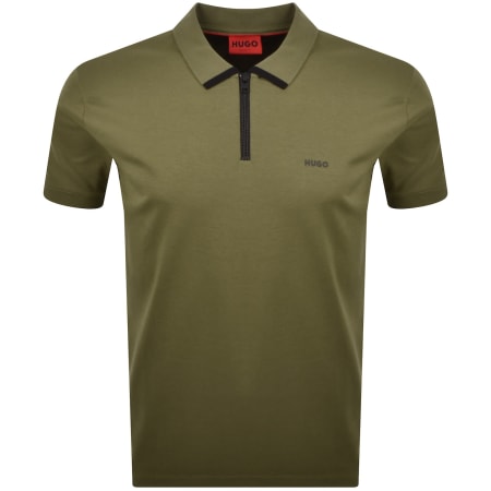 Product image for HUGO Dalomino Polo T Shirt Open Green