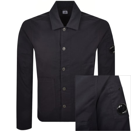 Product image for CP Company Double Satin Overshirt Navy