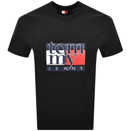 Product image for Tommy Jeans Flag T Shirt Black