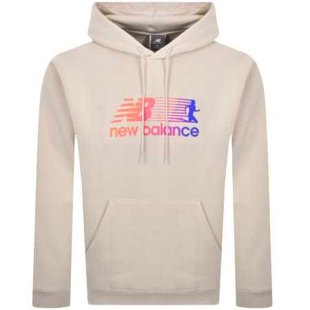 Product image for New Balance Gradient Runner Logo Hoodie Beige