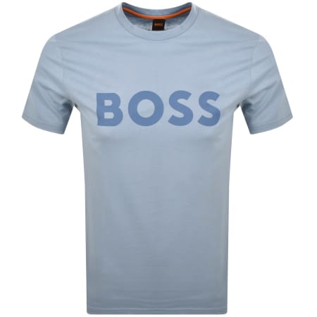 Product image for BOSS Thinking 1 Logo T Shirt Light Blue