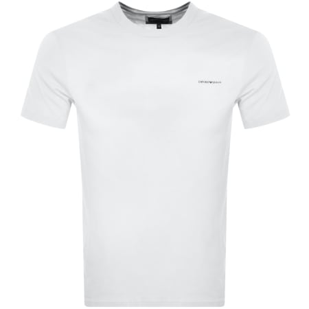 Product image for Emporio Armani Short Sleeved Logo T Shirt White