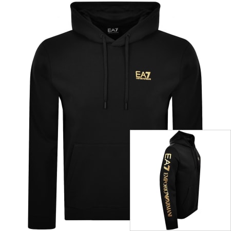 Product image for EA7 Emporio Armani Logo Hoodie Black