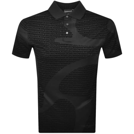 Product image for Emporio Armani Short Sleeved Polo T Shirt Black