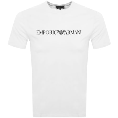 Product image for Emporio Armani Crew Neck Logo T Shirt White