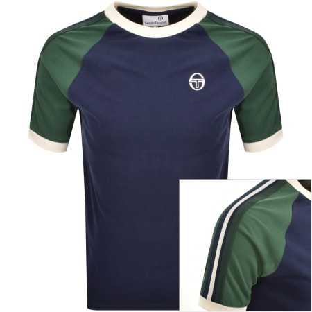 Product image for Sergio Tacchini Ringer T Shirt Blue
