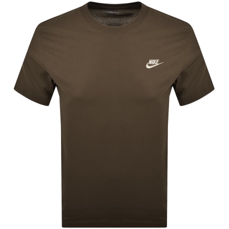 Product image for Nike Crew Neck Club T Shirt Brown