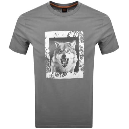Product image for BOSS Te Lupo T Shirt Grey