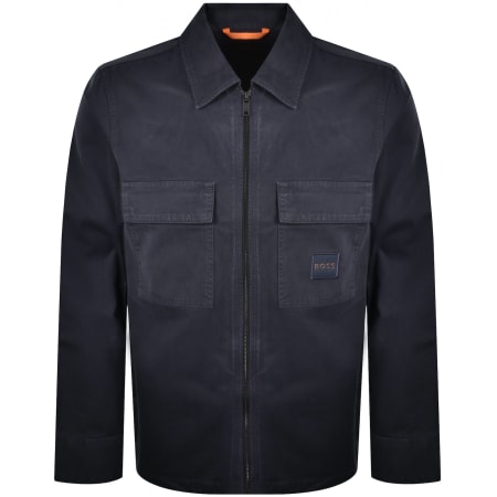 Product image for BOSS Lovel Full Zip Overshirt Navy