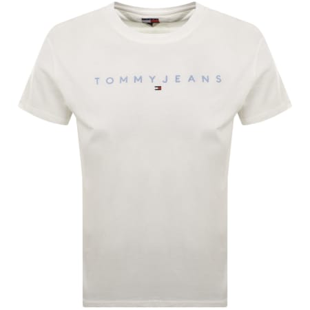 Product image for Tommy Jeans Linear Logo T Shirt White
