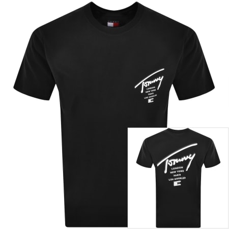 Product image for Tommy Jeans Sign City T Shirt Black