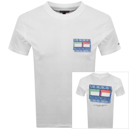 Product image for Tommy Jeans DNA Flag Graphic T Shirt Ecru