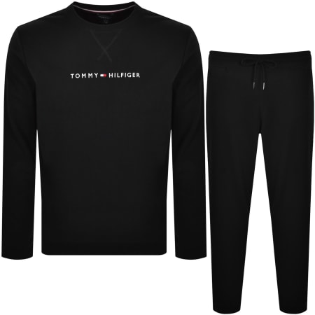 Product image for Tommy Hilfiger Crew Neck Tracksuit Black