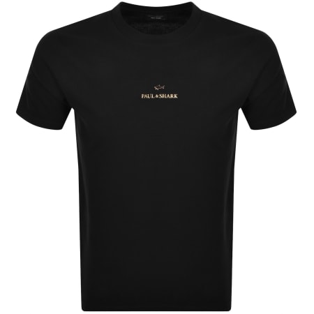 Product image for Paul And Shark Printed Logo T Shirt Black