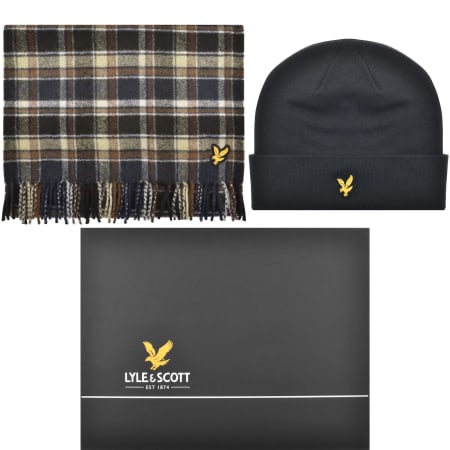 Product image for Lyle And Scott Scarf And Beanie Set Blue