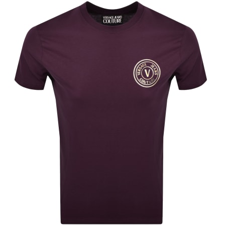 Product image for Versace Jeans Couture Slim Fit Logo T Shirt Purple