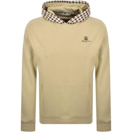 Product image for Aquascutum Active Check Hoodie Fleece Beige