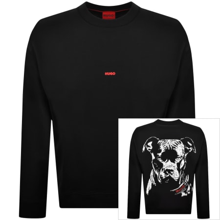 Product image for HUGO Dubraxo Dog Artwork Sweatshirt Black
